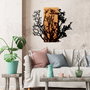 Wallity About Dry Grasses - Escultura de pared en Nogal y Negro